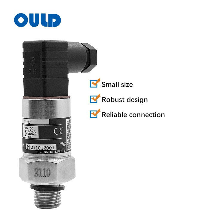 PT-307 Compact Pressure Sensor with Hirschmann GDS307 Plug (High-Temp / Fast Response / CE Certified)