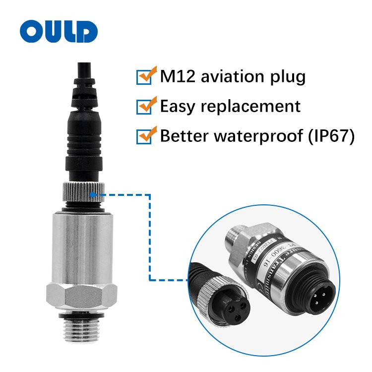 PT-306 Air Compressor Pressure Sensor with Aviation Connector (High-Temp / Dynamic Response )
