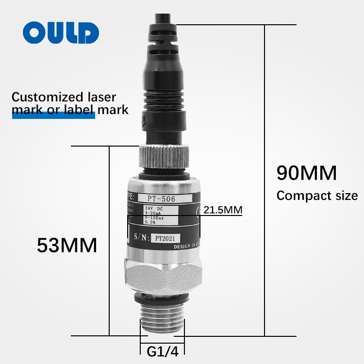 PT-506 Water Pressure Transmitter | Integrated Molded Plug & AEC-Q100 Chip Anti-Water Hammer Sensor
