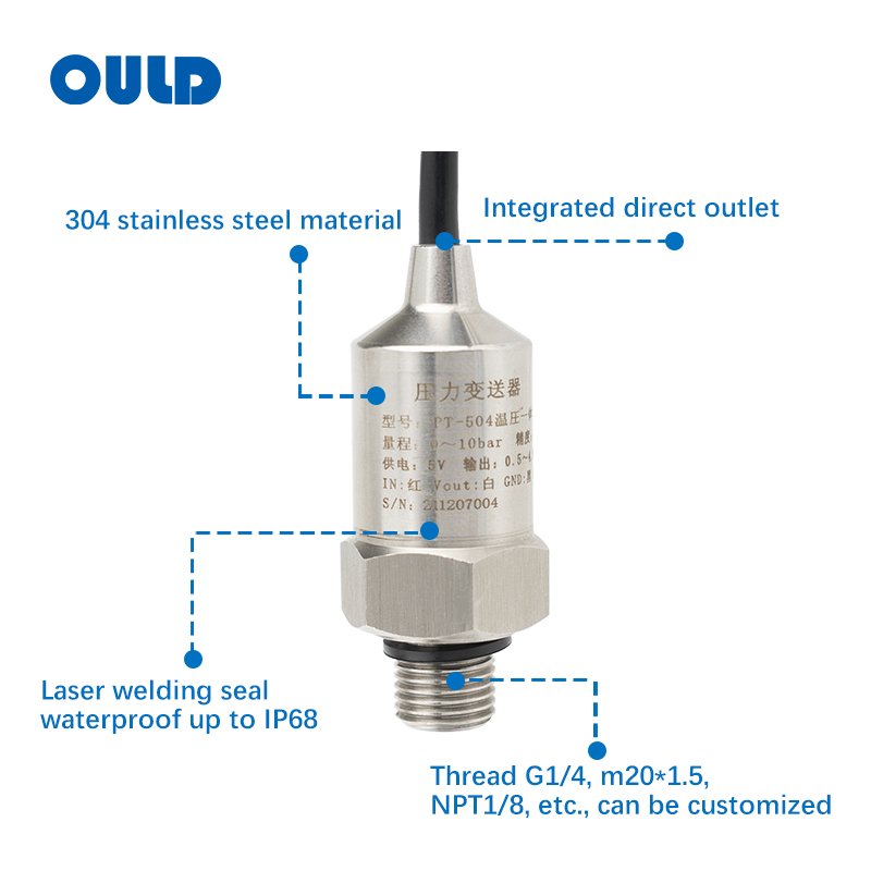 PT-504A Dual Temperature & Pressure Transmitter | IP68 Sealed 2-in-1 Sensor