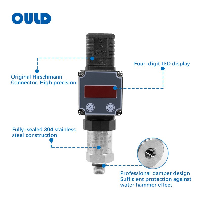 PT-511 Water Pressure Transmitter | Optional LED Local Display & Anti-Water Hammer Sensor