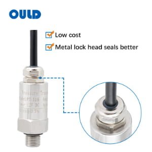 PT-516 All-Welded Pressure Transmitter | 316L Stainless Steel No O-Ring IP68 Sensor